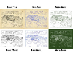 Dead Horse State Park Map Hand-Drawn Print