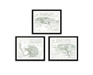 Dead Horse State Park Map Hand-Drawn Print