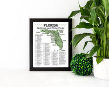 Load image into Gallery viewer, Florida State and National Park Map | Florida National Park Poster | Florida State Park Poster