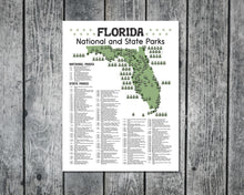 Load image into Gallery viewer, Florida State and National Park Map | Florida National Park Poster | Florida State Park Poster