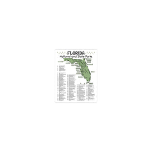Florida State and National Park Map | Florida National Park Poster | Florida State Park Poster