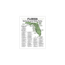 Load image into Gallery viewer, Florida State and National Park Map | Florida National Park Poster | Florida State Park Poster