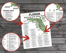 Load image into Gallery viewer, Florida State and National Park Map | Florida National Park Poster | Florida State Park Poster