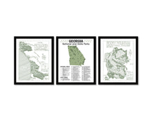 Load image into Gallery viewer, Georgia State and National Park Map | Georgia National Park Poster | Georgia State Park Poster