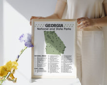 Load image into Gallery viewer, Georgia State and National Park Map | Georgia National Park Poster | Georgia State Park Poster
