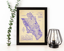 Load image into Gallery viewer, Hand-Drawn National Park Map Print