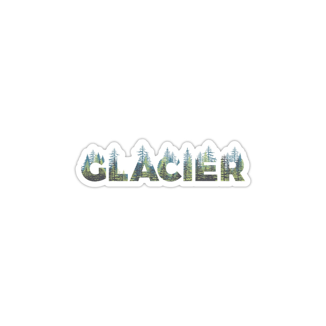 Glacier National Park Name Sticker