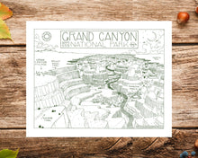 Load image into Gallery viewer, Hand-Drawn National Park Map Print