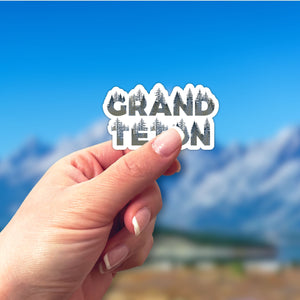 Grand Teton National Park Name Sticker