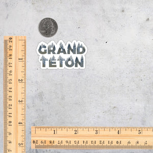 Grand Teton National Park Name Sticker