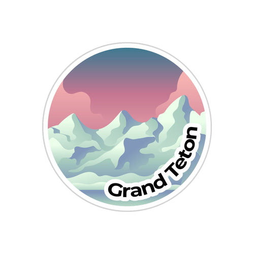 Grand Teton National Park Sticker | Grand Teton Round Sticker