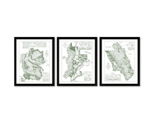 Load image into Gallery viewer, Grand Teton National Park Map Hand-Drawn Print