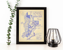 Load image into Gallery viewer, Grand Teton National Park Map Hand-Drawn Print