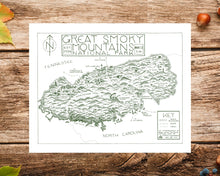 Load image into Gallery viewer, Hand-Drawn National Park Map Print
