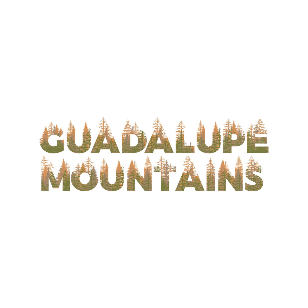 Guadalupe Mountains National Park Name Sticker