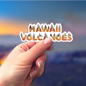 Hawaii Volcanoes National Park Name Sticker