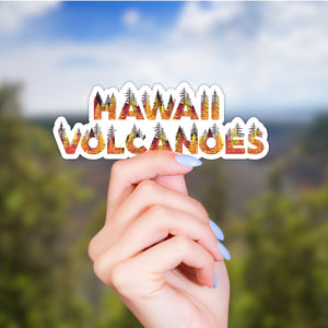 Hawaii Volcanoes National Park Name Sticker