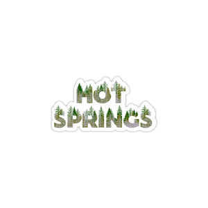 Hot Springs National Park Name Sticker