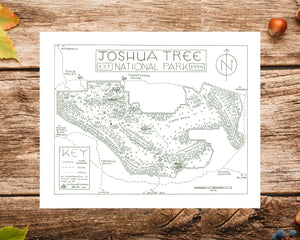 Hand-Drawn National Park Map Print
