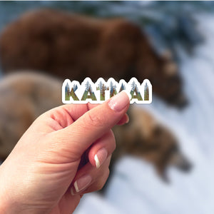 Katmai National Park Name Sticker