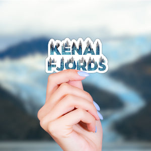 Kenai Fjords National Park Name Sticker