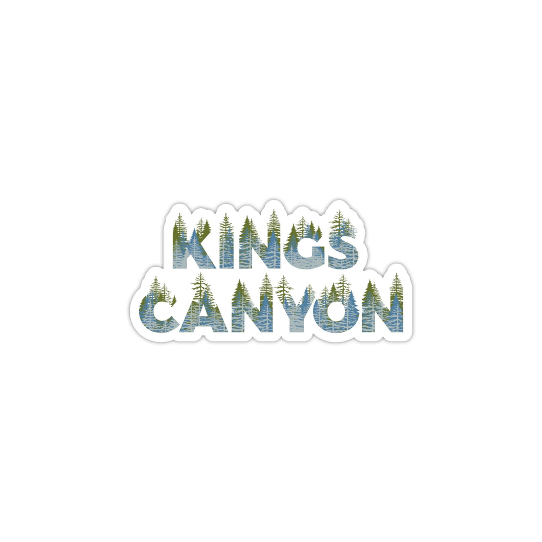 Kings Canyon National Park Name Sticker