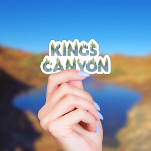 Kings Canyon National Park Name Sticker