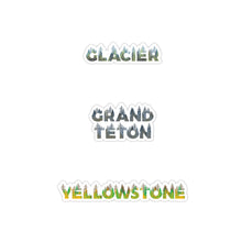 Load image into Gallery viewer, Montana &amp; Wyoming National Park Name Sticker Bundle