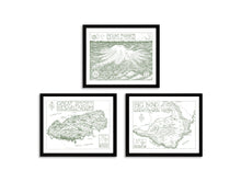 Load image into Gallery viewer, Mount Rainier National Park Map Hand-Drawn Print