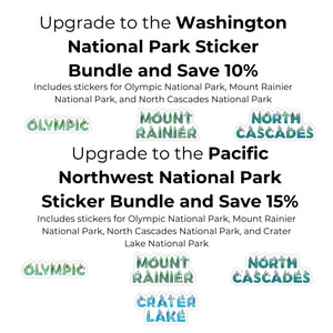 Mount Rainier National Park Name Sticker