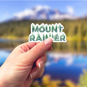 Mount Rainier National Park Name Sticker