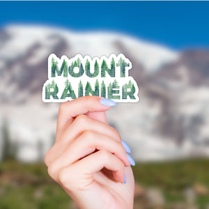 Mount Rainier National Park Name Sticker