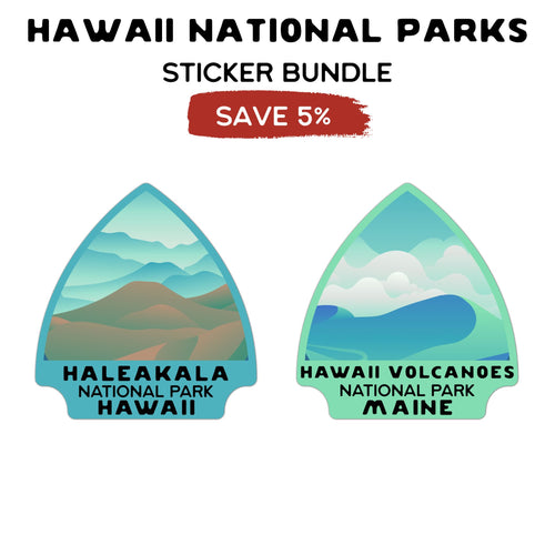 Hawaii National Parks Arrowhead Sticker Bundle