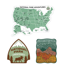 Load image into Gallery viewer, National Park Map Sticker