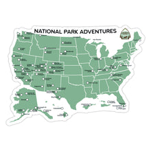 Load image into Gallery viewer, National Park Map Sticker
