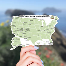 Load image into Gallery viewer, National Park Map Sticker