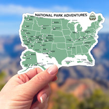 Load image into Gallery viewer, National Park Map Sticker