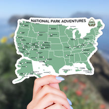 Load image into Gallery viewer, National Park Map Sticker