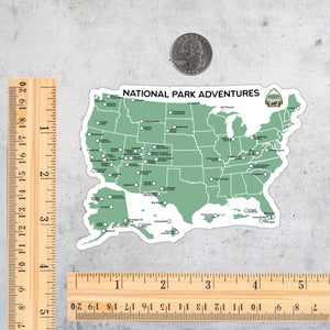 National Park Map Sticker