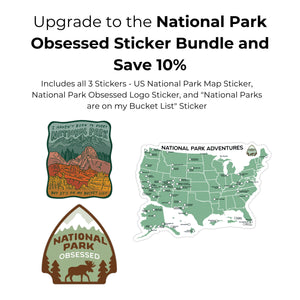 National Park Map Sticker