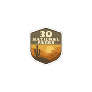 National Park Milestone Stickers