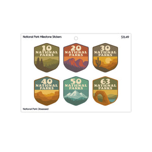 National Park Milestone Stickers