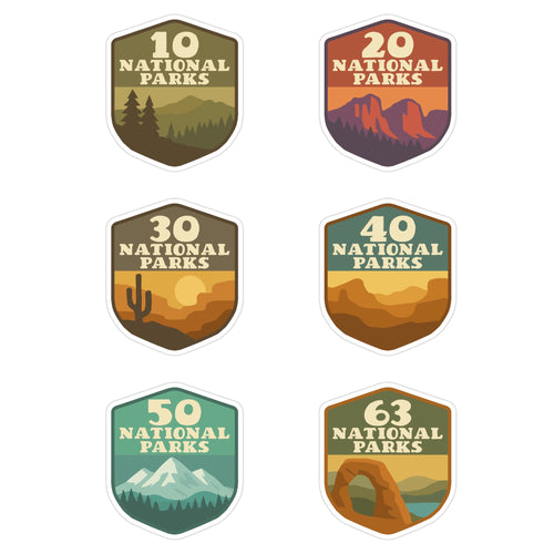 National Park Milestone Stickers