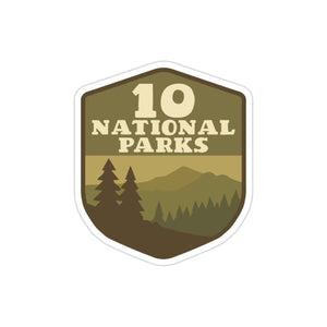 National Park Milestone Stickers