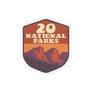 National Park Milestone Stickers
