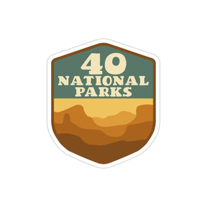 National Park Milestone Stickers