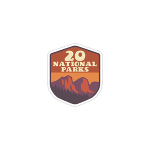 National Park Milestone Stickers