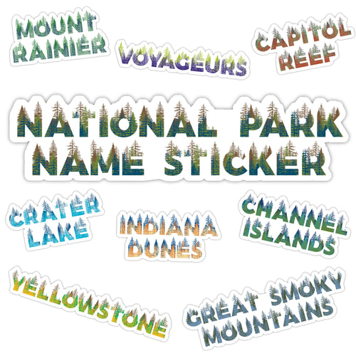 National Park Name Sticker