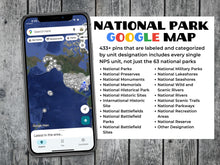 Load image into Gallery viewer, National Parks Visit Tracker includes all 433 NPS units.