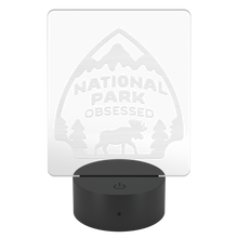 Load image into Gallery viewer, National_Park_Obsessed_LED_Sign_Rectangle_Main_Mockup.png